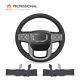 MEWANT Stitch Black Alcantara Steering Wheel Cover for GMC Sierra 1500 2019-2022