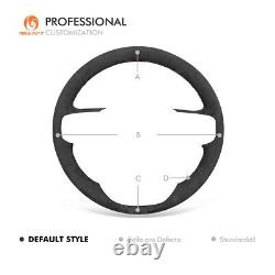 MEWANT Stitch Black Alcantara Steering Wheel Cover for GMC Sierra 1500 2019-2022