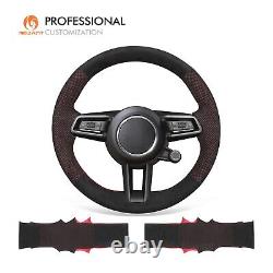 MEWANT Stitch Black Alcantara Steering Wheel Cover for Porsche 911 (992) Macan