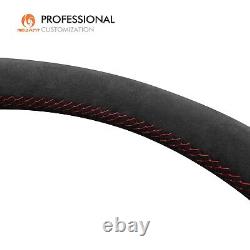 MEWANT Stitch Black Alcantara Steering Wheel Cover for Porsche 911 (992) Macan