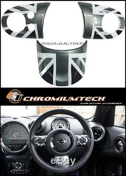 MINI Cooper/S/ONE Black Union Jack MF Steering Wheel Cover R56 R57 R55 Clubman