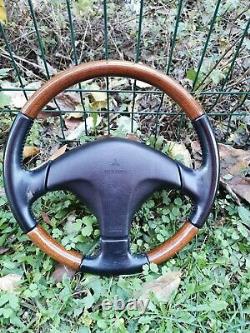 MITSUBISHI Wood Steering Wheel Leather Lancer, Colt, Pajero Sport Lenkrad