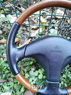 MITSUBISHI Wood Steering Wheel Leather Lancer, Colt, Pajero Sport Lenkrad