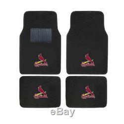 MLB St. Louis Cardinals Car Truck Seat Covers Floor Mats Steering Wheel Cover