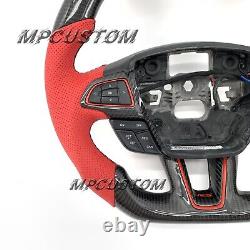 MPCUSTOM Real Carbon Fiber Steering Wheel for Ford Fcous RS ST MK3 2015-2018