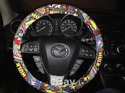 Marvel Comics Steering Wheel Cover with Iron Man, Captain America, Wolverine