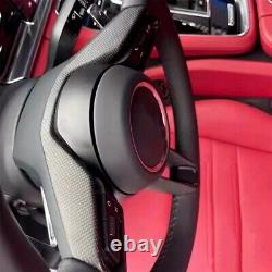 Matte Carbon Fiber Steering Wheel Cover For Porsche 911 992/Taycan/Panamera 971