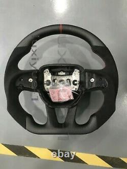 Matte carbon fiber+custom heating steering wheel for 2019 dodge charger