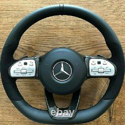 Mercedes AMG Steering Wheel A C E CLS G W177 W205 W213 W238 W257 DISTRONIC BLACK