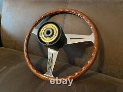 Mercedes-Benz 450SL R107 NARDI Wood Steering Wheel 390mm 15.35