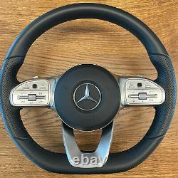 Mercedes Benz Steering Wheel A C E CLS G W177 W205 W213 W238 W257 AMG black