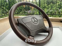 Mercedes Benz Steering Wheel brown Natural Leather w202 w124 w210 w140
