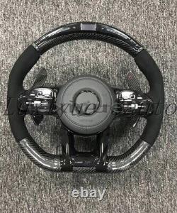 Mercedes-Benz W164 W166 W167for Carbon fiber+LED+Alcantara Steering wheel Up AMG