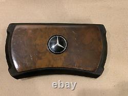 Mercedes R107 C107 Steering Wheel Center Burl Wood Cover OEM