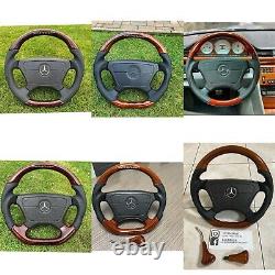 Mercedes R129 SL500 SL320 500SL WOOD steering Wheel Center Console BURL WALNUT