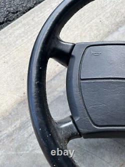 Mercedes W124 W201 W126 Slr129 Black Leather Steering Wheel 1986-1995 4602403904