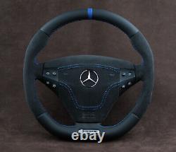 Mercedes W203 C Class Custom steering wheel flat bottom thick AMG Euro Sports