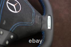 Mercedes W203 C Class Custom steering wheel flat bottom thick AMG Euro Sports