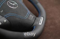 Mercedes W203 C Class Custom steering wheel flat bottom thick AMG Euro Sports