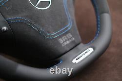 Mercedes W203 C Class Custom steering wheel flat bottom thick AMG Euro Sports