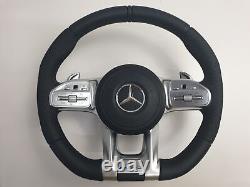 Mercedes W205 15-19 AMG Steering wheel NEW Hard Leather +Adapter A0008601600