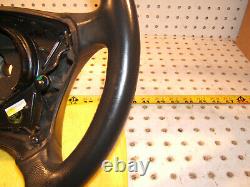 Mercedes W220, W215 00-6 Leather Burl WOOD Charcoal Steering 1 Wheel, NO bag cover