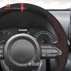 Mesh Black Alcantara Car Steering Wheel Cover for Toyota Yaris GR 2020-2022