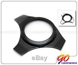 Mitsubishi EVO 7 8 9 Real Carbon Fiber Clear Coat Front Steering Wheel Cover h2