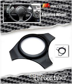 Mitsubishi Evolution EVO 7 8 9 Carbon Fiber Matte Coat Steering Wheel Cover f8