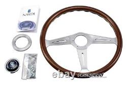 NARDI Italy Steering Wheel Classic 367mm Wood Polished Spokes 5049.36.3000