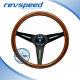 NARDI Italy Steering Wheel Deep Corn Wood Black Spokes 350mm