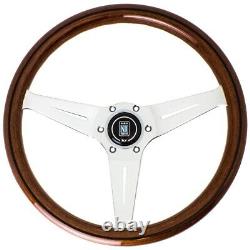 NARDI Italy Steering Wheel Deep Corn Wood Polished Spokes 350mm