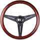 NARDI ND Italy Classic Wood Black Spokes 360mm Steering Wheel