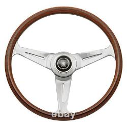 NARDI ND Italy Classic Wood Steering Wheel Polished Spokes 390mm