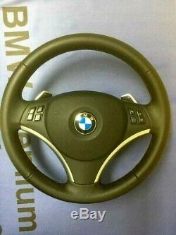 NEW BMW Sport Steering Wheel Leather shift paddles 3 E90 E92 E93 OEM 32306777631