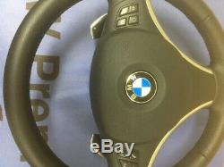 NEW BMW Sport Steering Wheel Leather shift paddles 3 E90 E92 E93 OEM 32306777631