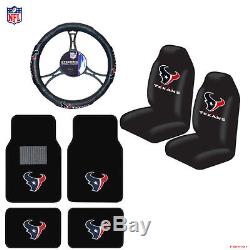 NFL Houston Texans Car Truck Seat Covers Floor Mats Steering Wheel Cover