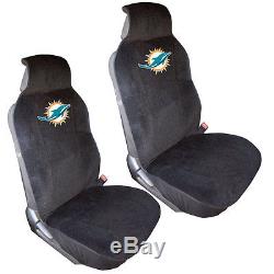 NFL Miami Dolphins Car Truck Seat Covers Steering Wheel Cover & Floor Mats Set