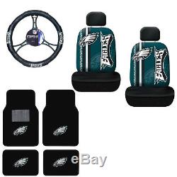 NFL Philadelphia Eagles Car Truck Floor Mats Seat Covers Steering Wheel Cover