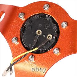 NRG RST-006OR 6-Hole 3-Spoke 350mm 3 Deep Dish Steering Wheel withButton Orange