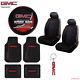 New 10pcs GMC Elite Style Car Truck Seat Covers Floor Mats Steering Wheel Cover