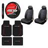 New 9Pc Dodge Elite Rubber Floormats Seat Covers and Steering Wheel Cover Set