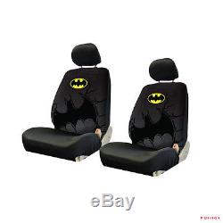 New 9pcs Set Batman Car Truck Seat Covers Floor Mats Steering Wheel Cover