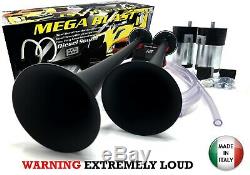 New Air Horn Truck Car SUV Train Sound Compressors 150 DB Loud Black