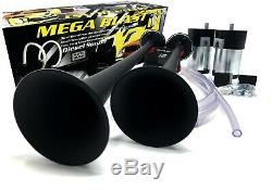 New Air Horn Truck Car SUV Train Sound Compressors 150 DB Loud Black