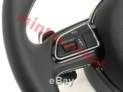 New Audi S5 Flat Bottom Leather Steering Wheel with Shift Paddles A4 A5 Q5 1080