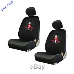 New Betty Boop Skyline Red Dress 9Pc Floor Mat Seat Covers Steering Wheel Cover