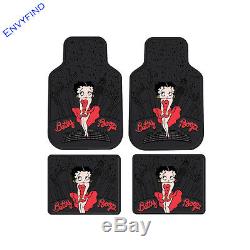 New Betty Boop Skyline Red Dress 9Pc Floor Mat Seat Covers Steering Wheel Cover