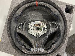 New Carbon Button Cover For BMW Steering Wheel E90 E92 E91 E87 2005-2013 Replace