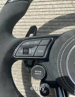 New Carbon Fiber+Alcantara+LED Steering Wheel+URUS paddle for Audi A S RS Q 14+